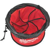Sac range-tout style parachute, 11-4/5" lo x 11-4/5" la x 11" h, Nylon, Noir/Rouge Groupe Generik