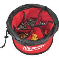 Sac range-tout style parachute, 11-4/5" lo x 11-4/5" la x 11" h, Nylon, Noir/Rouge Groupe Generik