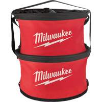 Sac range-tout style parachute, 11-4/5" lo x 11-4/5" la x 11" h, Nylon, Noir/Rouge Groupe Generik