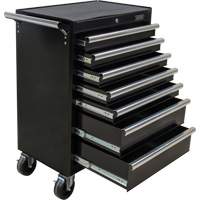 Chariot &agrave; outils industriel, 7 tiroirs, 27" la x 18-3/4" p x 39" h, Noir Groupe Generik