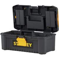 Coffre &agrave; outils avec plateau Essential, 12-1/2" la x 7-3/8" p x 5-1/8" h, Noir/Jaune Groupe Generik