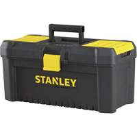 Coffre &agrave; outils avec plateau Essential, 16" la x 8" p x 7-3/10" h, Noir/Jaune Groupe Generik
