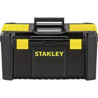 Coffre &agrave; outils avec plateau Essential, 19" la x 9-7/8" p x 9-3/4" h, Noir/Jaune Groupe Generik