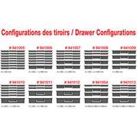 Coffre &agrave; outils mobile avec tiroirs, 8 tiroirs, 22-4/5" la x 15" p x 18" h, Noir Groupe Generik