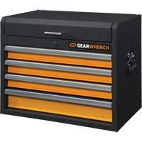 GSX Series Tool Chest, 26" W, 4 Drawers, Black/Orange Groupe Generik