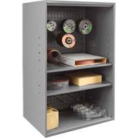 Armoire d'entreposage de produits abrasifs avec panneau perfor&eacute;, Acier, 19-7/8" x 14-1/4" x 32-3/4", Gris Groupe Generik