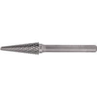 CLEVELAND Solid Carbide Burrs - Taper Shape Radius End 14°, 1/4" Shank Groupe Generik
