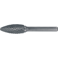 Fraises au carbure solide - Forme de flamme CLEVELAND, 5/16" dia., 1/4" Tige Groupe Generik