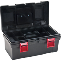 Coffre &agrave; outils robuste, 17-1/2" la x 9-1/2" p x 8" h, Noir Groupe Generik