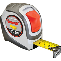 High Visibility Orange Tape Measure, 1" x 16'/5 m, 1/16" Graduations Groupe Generik