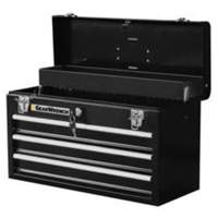 Portable Tool Box, 20" W, 3 Drawers, Black Groupe Generik