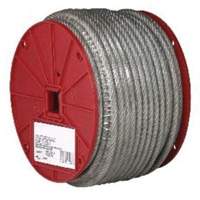 Wire Cable, 250' (76.2 m) x 3/32", 184 lbs. (0.092 tons), Vinyl Coated Groupe Generik