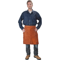 Leather Apron, Waist, 24" L, Lava Brown Groupe Generik
