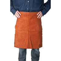 Leather Apron, Waist, 24" L, Lava Brown Groupe Generik