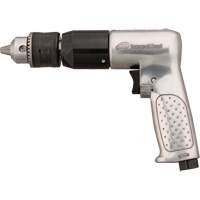 Perceuse pneumatique r&eacute;versible, 4 pi³/min, 1/4" NPTF, 94 dBA, 1/2" mandrin, Avec cl&eacute; Groupe Generik