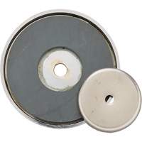 Ceramic Shallow Pot Magnet, 1-3/8" Dia., 12 lbs. Pull Groupe Generik