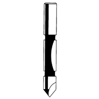 Fraise - foret guide pour panneau, 1/4" dia, 3/4" ha, 2-1/4" lo, 1/4" Manche Groupe Generik