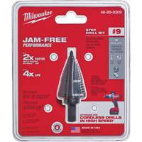 #9 Step Drill Bit, 7/8" - 1-1/8" , High Speed Steel Groupe Generik