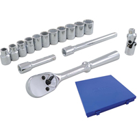 Jeu de douilles et accessoires, 15 Mcx, Prise de 3/8" Groupe Generik