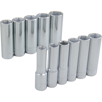 Jeu de douilles, 11 Mcx, Prise de 3/8", Profond Groupe Generik