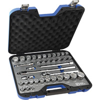 Jeu de douilles SAE et m&eacute;triques & accessoires, 38 Mcx, Prise de 1/2" Groupe Generik
