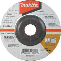 INOX Grinding Wheel, 5" x 1/4", 7/8" Arbor, Aluminum Oxide, Type 27 Groupe Generik