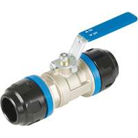 Standard Ball Valve, Aluminum, Manual, 1", Push Groupe Generik
