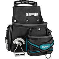 TH3 Roofer & General-Purpose Pouch, Multiple Tool Holder, Leather/Polyester/Polypropylene, 2 Pockets Groupe Generik