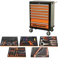 Ensemble d'outils pour m&eacute;canicien automobile avec armoire roulante, 125 morcea Groupe Generik