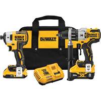 Max XR&reg; Hammer Drill/Driver & Impact Driver Kit, Lithium-Ion, 20 V Groupe Generik