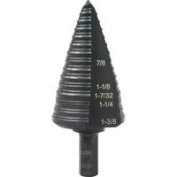 #12 Multi-Hole Step Drill Bit, 7/8" - 1-3/8" , 1/16" Increments, High Speed Steel Groupe Generik