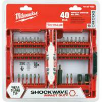 Jeu de 40 embouts de visseuse &agrave; percussion Shockwave Impact-Duty Groupe Generik