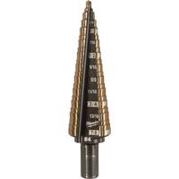 Step Drill Bit, 3/16"/#4 - 7/8"/#4 , 1/32" Increments, High Speed Cobalt Groupe Generik