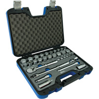 12 Point SAE & Metric Socket Attachment Set, 33 Pcs, 3/8" Drive Size Groupe Generik