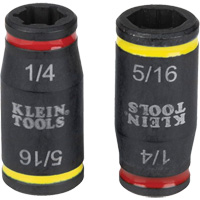 3-in-1 Impact Flip Socket Set, Hex, 1/4" Drive, 3 Pcs Groupe Generik