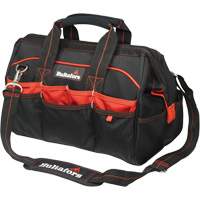 Sacs &agrave; outils pour ouvrier 16", Polyester balistique, Noir/Rouge Groupe Generik