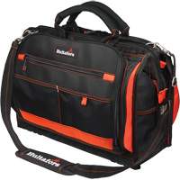 Porte-outils &agrave; compartiments multiples de 18", Polyester balistique, 50 pochettes, Noir/Rouge Groupe Generik