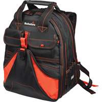 Deluxe Tool Backpack, Black/Red, Ballistic/Polyester Groupe Generik