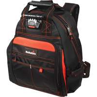 Lighted Tool Backpack, Black/Red, Ballistic/Polyester Groupe Generik