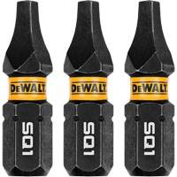 3-Piece FLEXTORQ&reg; Impact Screwdriving Bits, Square, #1, 1/4" Drive Groupe Generik