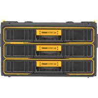 ToughSystem&reg; 2.0 Three-Drawer Unit, 21-4/5" x 12-3/10" x 12-3/5", Black/Yellow Groupe Generik