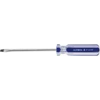 Tournevis &agrave; fente bleu transparent avec bandes, Tige de 3/16", Ronde, Prise en Plastique Groupe Generik