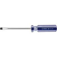 Tournevis &agrave; fente bleu transparent avec bandes, Tige de 1/4", Ronde, Prise en Plastique Groupe Generik
