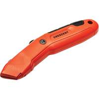 Auto-Retracting Safety Knife, 1", Steel, Aluminum Handle Groupe Generik