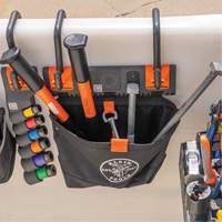 Bucket Work CentreS-Hook Hardware Pouch Module, Nylon, 1 Pockets, Black/Orange Groupe Generik