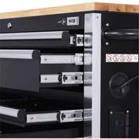 HDRC5212 HD Series Roller Cabinet, 12 Drawers, 51-1/4" W x 21" D x 40-3/10" H, Black Groupe Generik