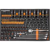 Jeu d'outils de m&eacute;canicien dans des plateaux modulaires en mousse avec conteneur de rangement, 247 morceaux Groupe Generik