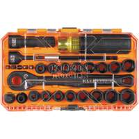 KNECT Essential Pass Through Impact Socket Set, 28 Pcs, Impact, 3/8" Drive Size Groupe Generik