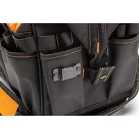 Professional 20" Tool Bag, Nylon, 33 Pockets, Black/Orange Groupe Generik