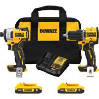 ATOMIC Brushless Compact Drill/Driver & Impact Driver Combo Kit, Lithium-Ion, 20 V Groupe Generik